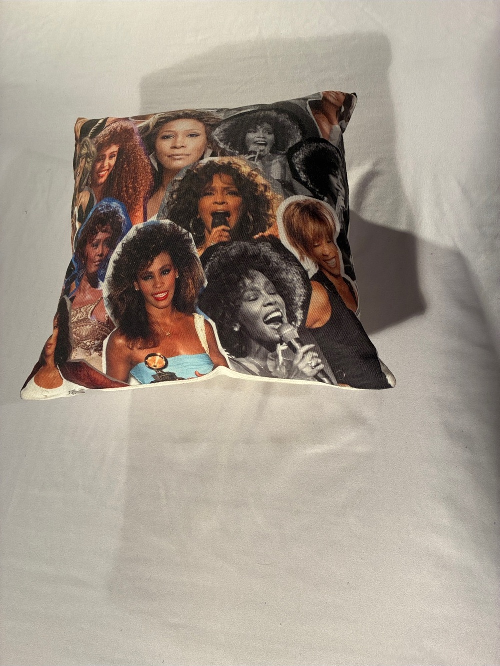 Multicolor Collage Decorative Throw Pillow - Iconic Portraits Design